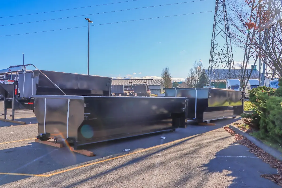 Roll-off dumpster ready for waste disposal at job site for Residential Dumpster Rental in Union